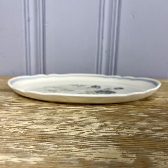 Vtg Wedgwood Glen Mist Blue Poppy Susie Cooper 9.5”Serving Platter Plate English - Picture 8 of 16